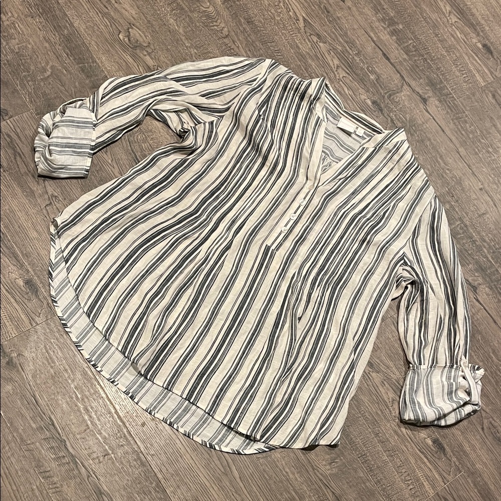 Zac & Rachel Striped Blouse - Blue and White